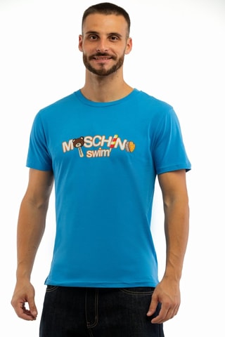 Camiseta - Blanco, azul y marrón