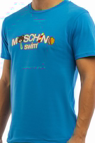 Camiseta - Blanco, azul y marrón