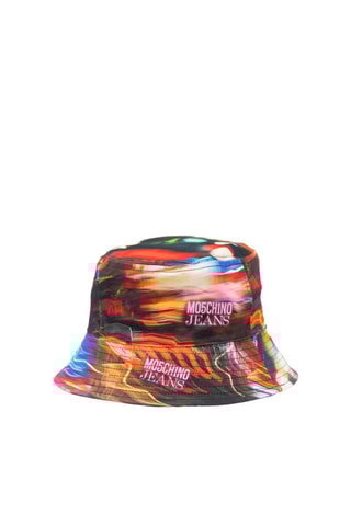 Gorro bucket - Blanco, negro y azul