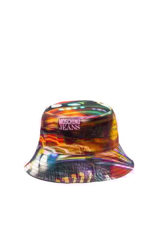 Gorro bucket - Blanco, negro y azul