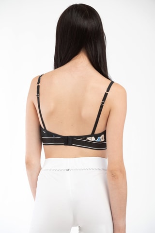 Sujetador deportivo - Negro, beige y naranja