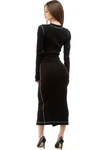 Vestido jersey - Negro