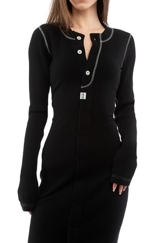 Vestido jersey - Negro