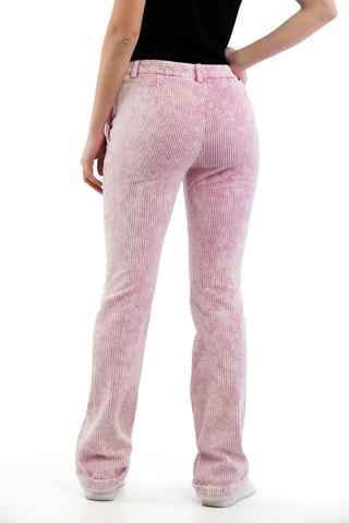 Pantalon droit - Blanc et rose