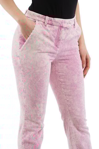 Pantalon droit - Blanc et rose
