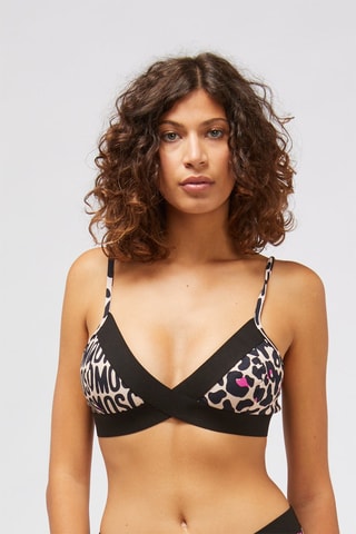Sujetador - Negro, beige y rosa