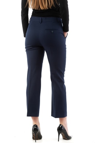 Pantalon cigarette en laine - Bleu