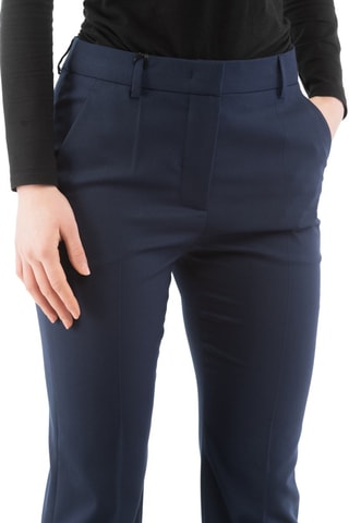 Pantalon cigarette en laine - Bleu