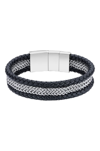 Bracciale in pelle - Nero