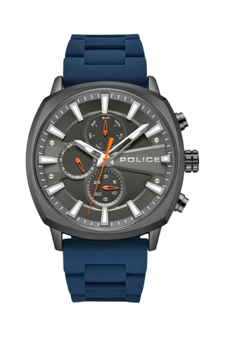 Montre à quartz en silicone - Bleu et gris