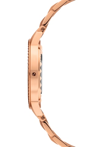 Montre à quartz en plaqué or rose