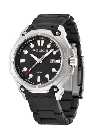 Montre à quartz - Noir et argenté