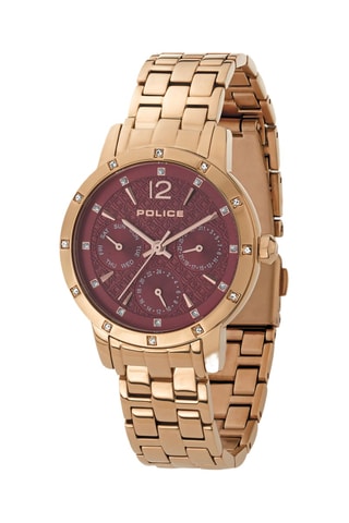 Montre à quartz en acier - Doré et marron