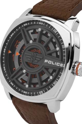 Leren Quartz Horloge - Bruin en Zilverkleurig