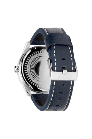 Montre à quartz en cuir - Bleu