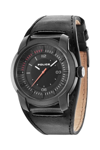 Leren Quartz Horloge - Zwart