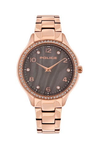 Montre à quartz en acier en acier - Doré rose