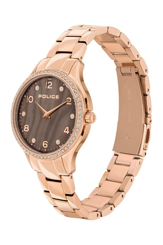 Montre à quartz en acier en acier - Doré rose