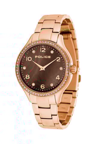 Montre à quartz en acier en acier - Doré rose