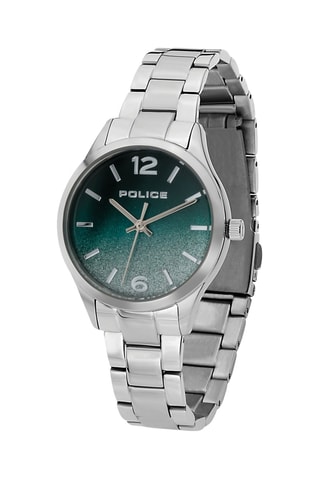Stalen Quartz Horloge - Zilverkleurig en Groen