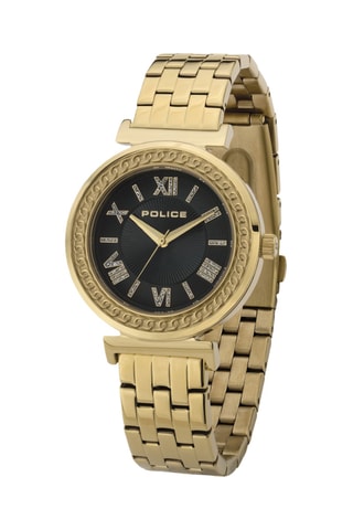 Montre à quartz en acier - Doré et noir