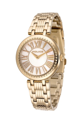 Montre à quartz en acier - Doré et blanc