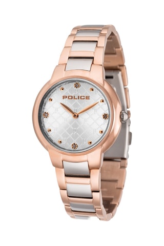 Montre à quartz en acier - Argenté et doré rose