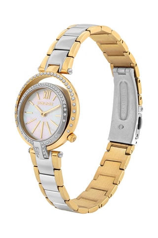 Montre à quartz en acier - Argenté et doré