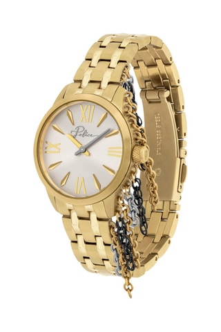 Montre à quartz en acier en acier - Doré