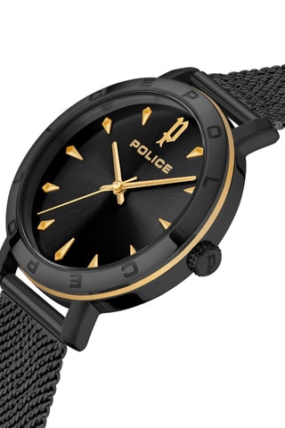 Stalen Quartz Horloge - Zwart en Goudkleurig