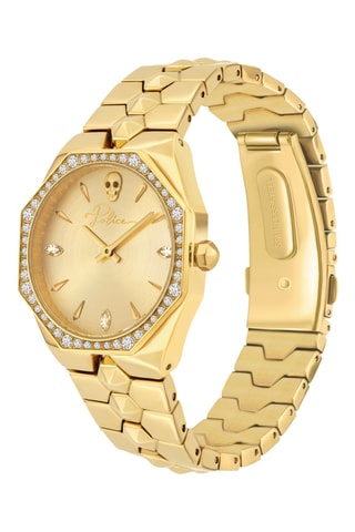 Montre à quartz en acier - Doré