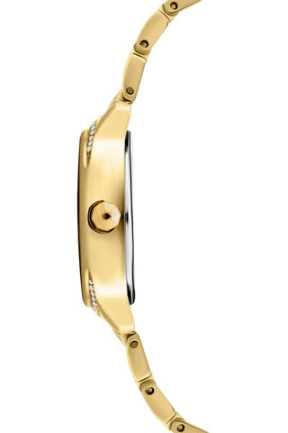 Montre à quartz en acier - Doré et blanc