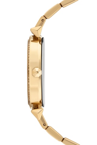 Montre à quartz en acier - Doré et blanc