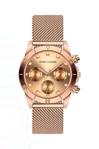 Montre à quartz en acier Valencia - Doré rose