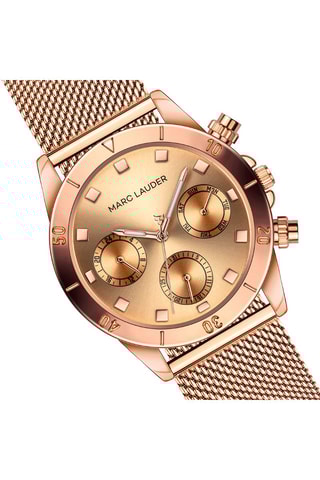 Montre à quartz en acier Valencia - Doré rose