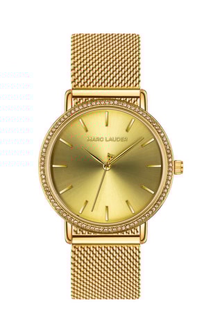 Montre à quartz en acier Marbella - Doré 