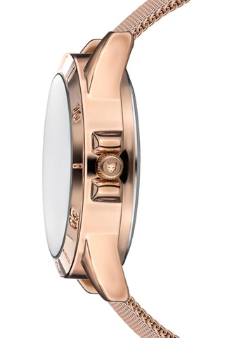 Montre à quartz en acier Verona - Doré rose et blanc