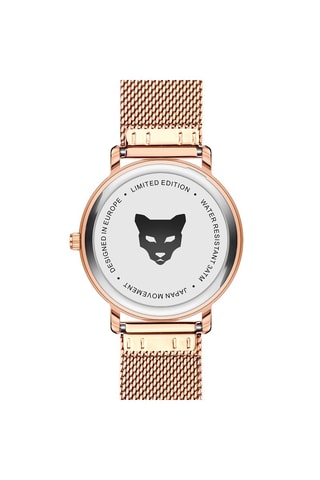 Montre à quartz en acier Monaco - Doré rose et blanc
