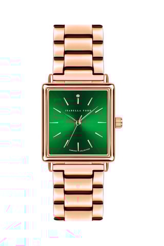 Montre à quartz en acier et diamant Elisabeth