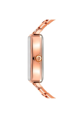 Montre à quartz en acier et diamant Elisabeth