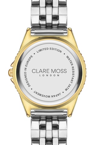 Montre à quartz en acier et zircons Classic - Doré et argenté