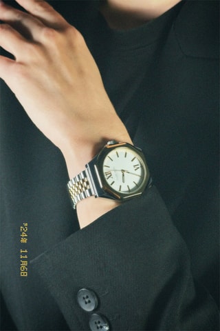 Montre à quartz en acier Luxury