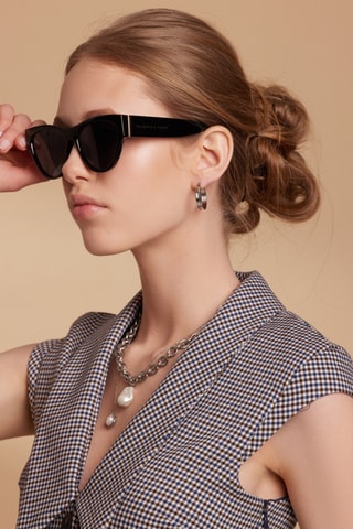 Gepolariseerde zonnebril voor dames Glamour - categorie 3 - Zwart