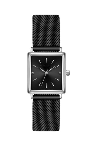 Montre à quartz en acier et diamants