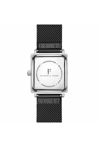 Montre à quartz en acier et diamants