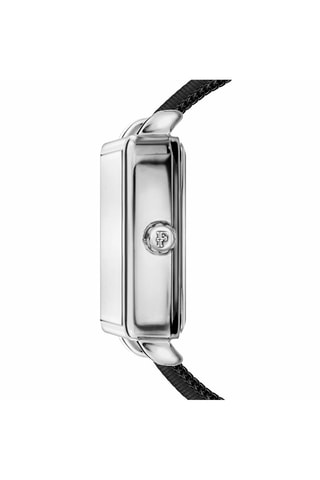 Montre à quartz en acier et diamants