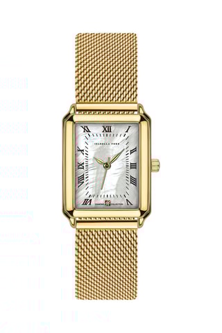 Montre à quartz en acier, diamant et nacre Coralie