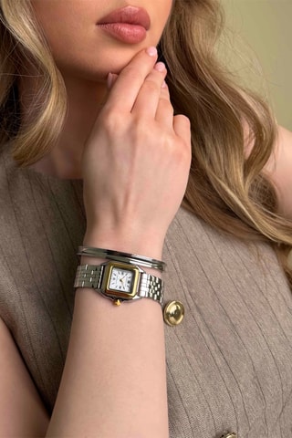 Montre à quartz et bracelet de montre en acier Vivienne - Argenté et doré