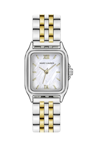 Montre à quartz en acier Nira - Argenté et doré