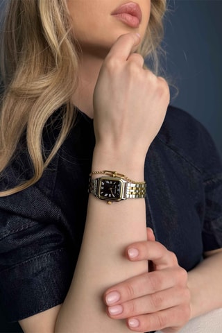 Montre à quartz en acier Palermo - Argenté et doré